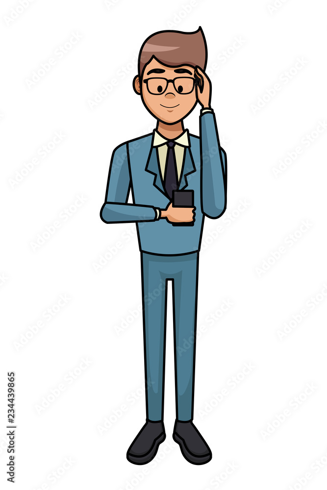 Businessman using smartphone