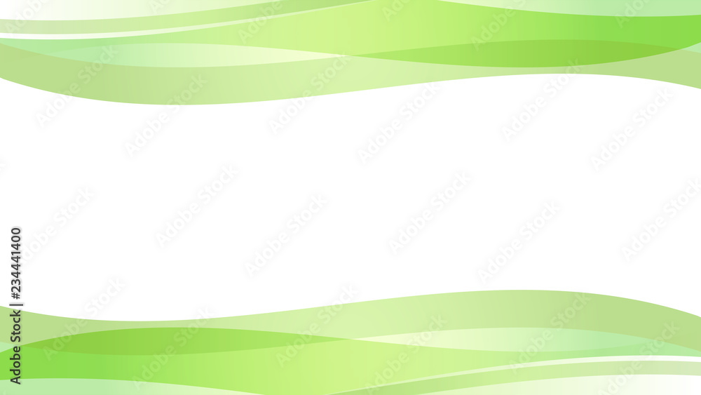 The Abstract vector image Green wave on white background. Stock Vector