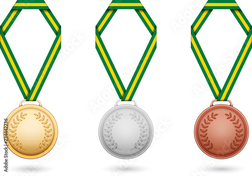 Brasilien Medaillen Gold Silber Bronze