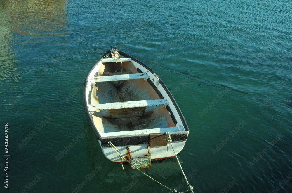 Single boat at harbor