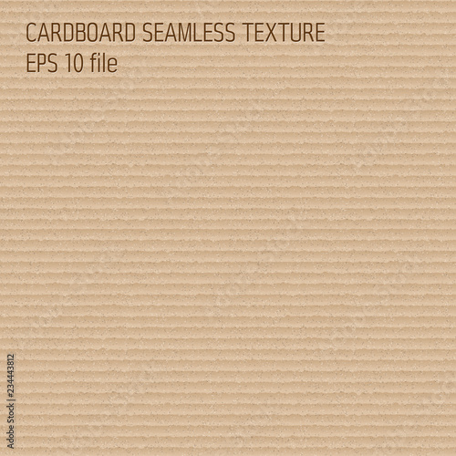 Cardboard seamless pattern - endless background with brown carton