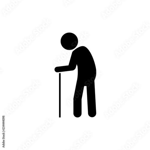Elder icon.old man, logo on white background