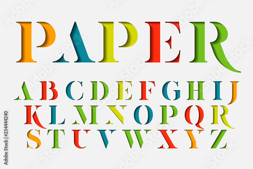 Colorful stencil alphabet