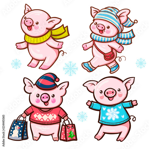  cartoon pigs © tiff20