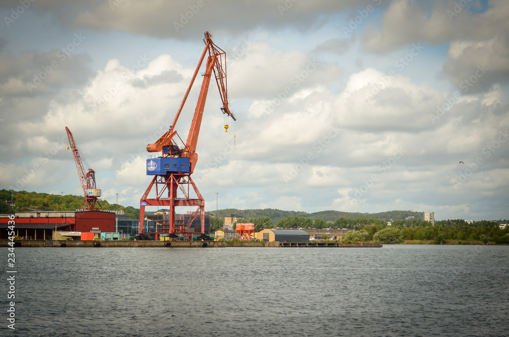 Obraz premium cranes in port