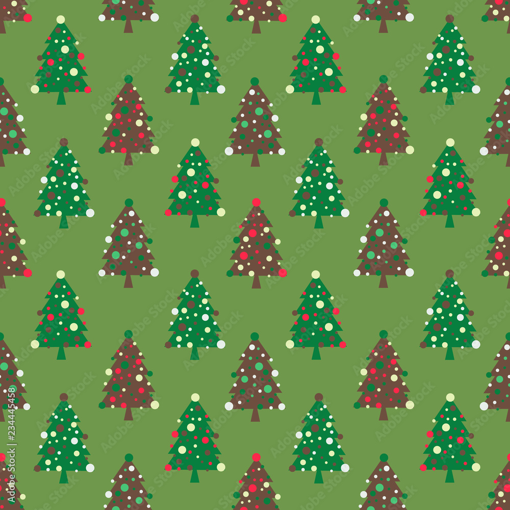 New Year seamless pattern, vector