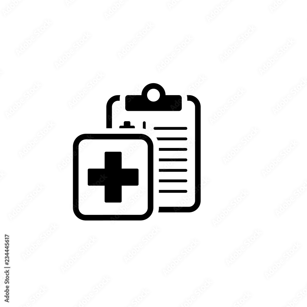 Medical Report and Services Flat Icon Medical Report and Services Flat Icon