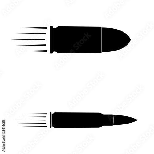 Bullet icon, logo on white background