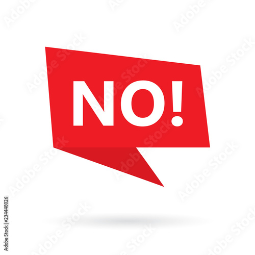 no sign on a speach bubble- vector illustration