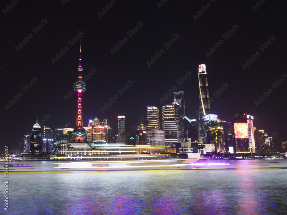Night View of Shanghai City
