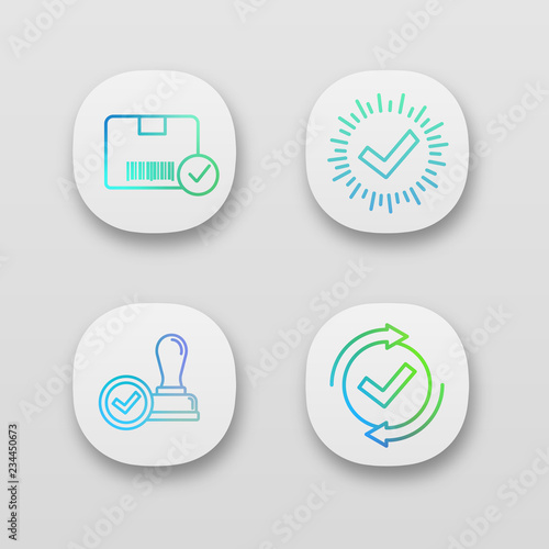 Approve app icons set