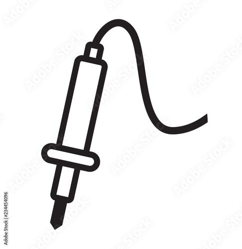 a black solder iron icon