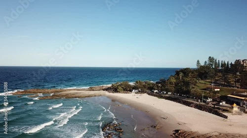 Wallpaper Mural Aerial drone shot of Snapper Rocks beach, in Gold Coast, Australia Torontodigital.ca