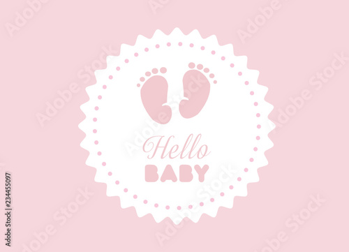 baby shower girl. Elephant with heart. greeting card, kids cards for birthday poster or banner