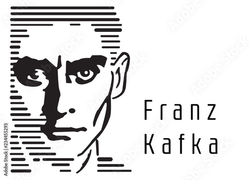 franz kafka vector portrait photo