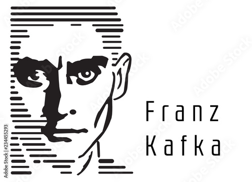 franz kafka vector portrait