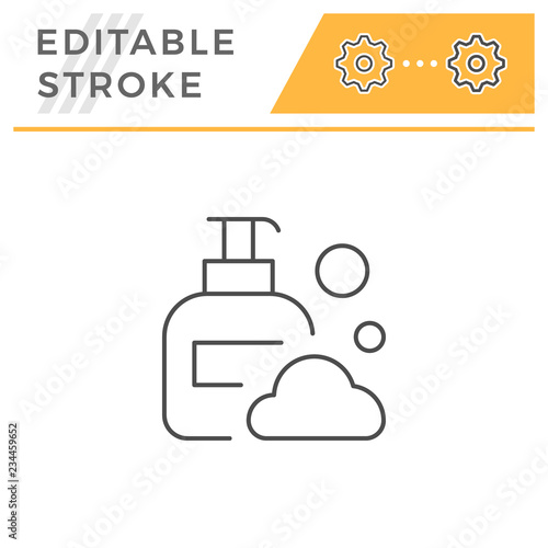 Liquid soap line icon