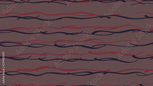 Easy pattern from smooth wavy color lines Element of bright packaging, tile, textile, wallpaper, cover, card, corporate identity design. Light calligraphic waves