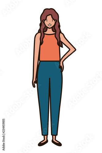 young woman avatar character