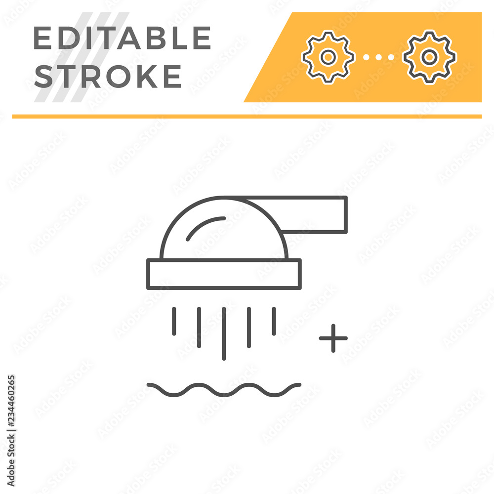 Shower line icon Shower line icon