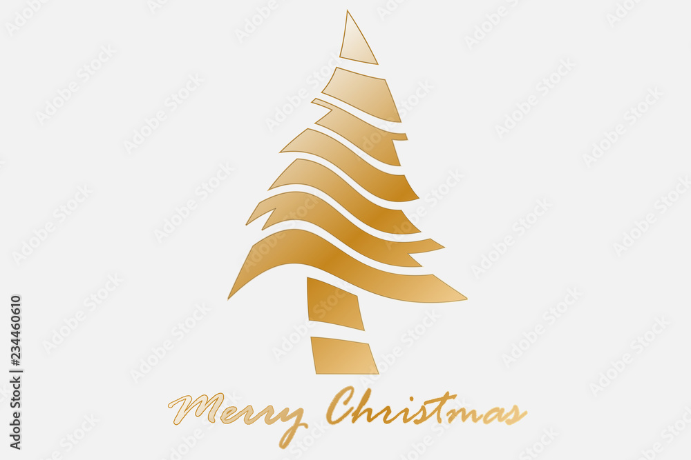Pino de navidad de oro.