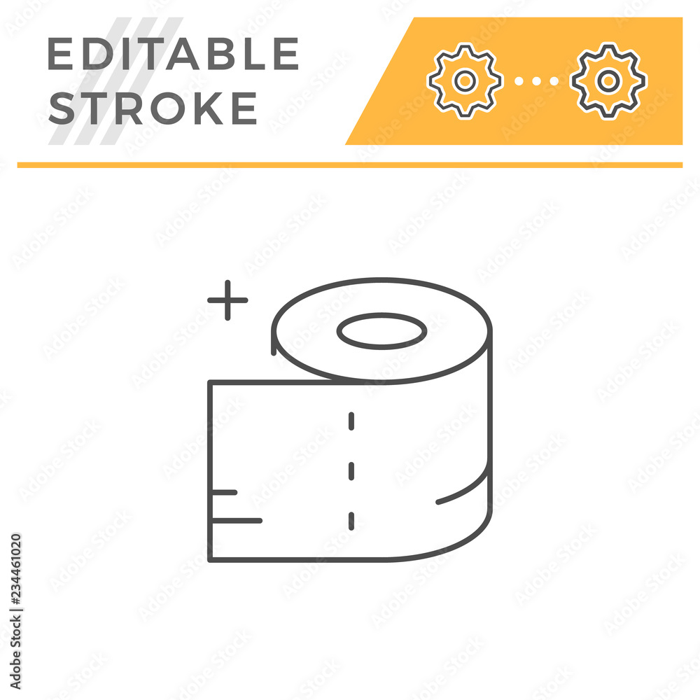 Toilet paper line icon Toilet paper line icon