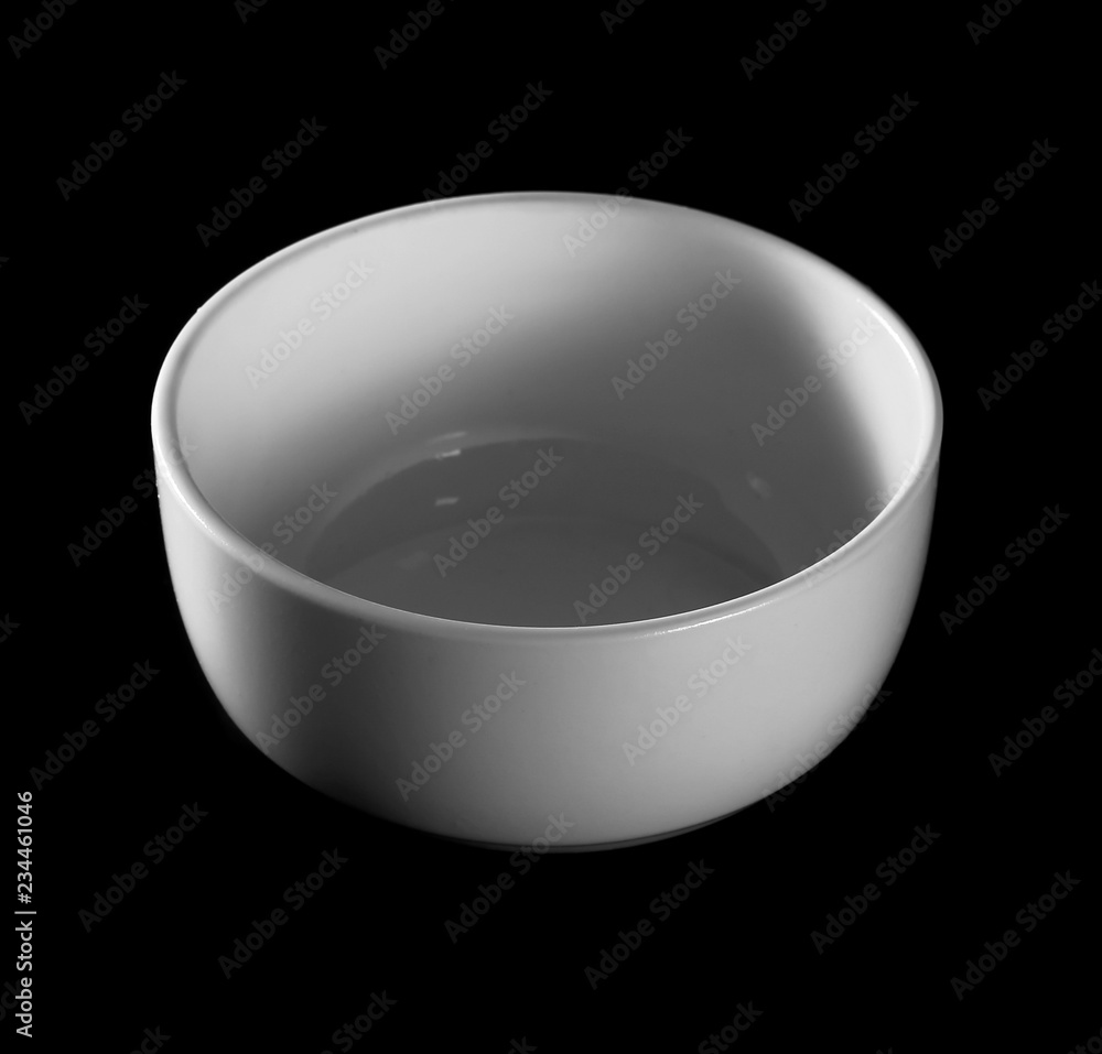 Empty white bowl, pot, isolated on white background Empty white bowl, pot, isolated on white background