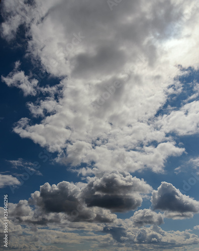 Dramatic sky with clouds. Nature background.