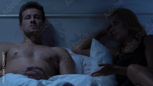 Young man refusing in intimacy with wife because of mens health problem, libido