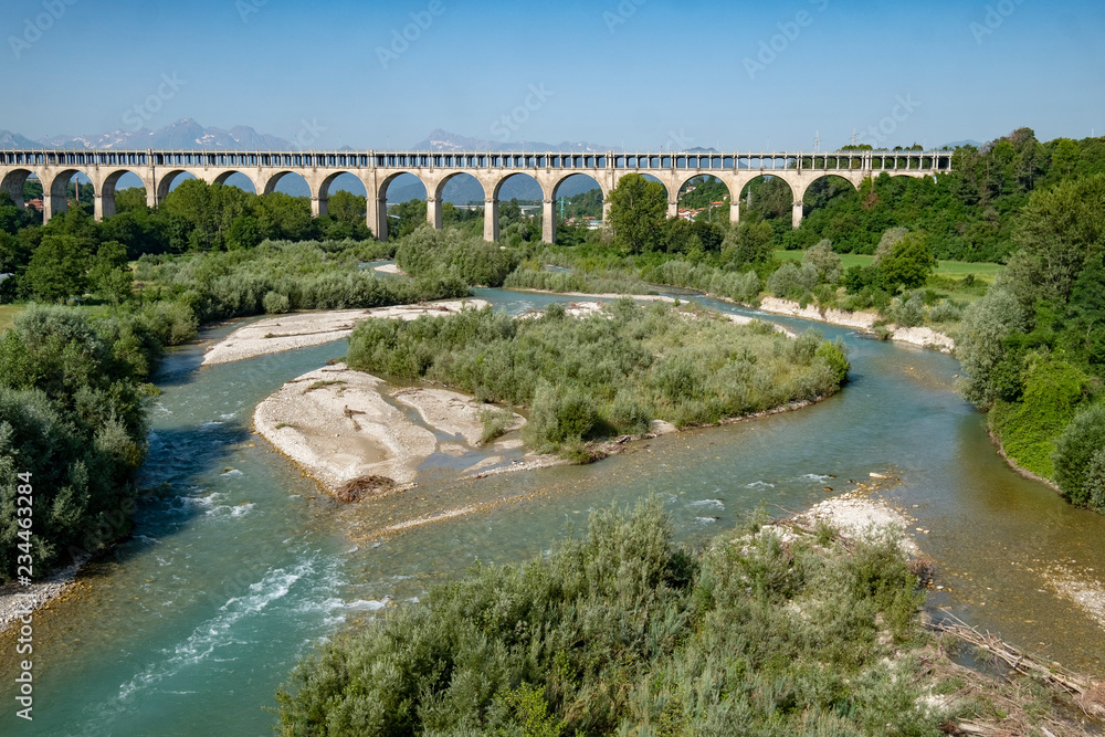 Cuneo: old bridge over the river Stura di Demonte