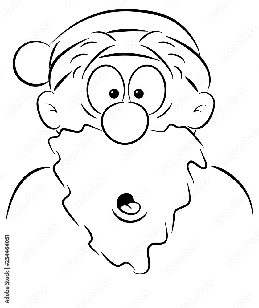 Fototapeta premium portrait of a surprised Santa Claus