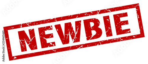 square grunge red newbie stamp