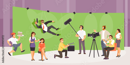 Film crew vector