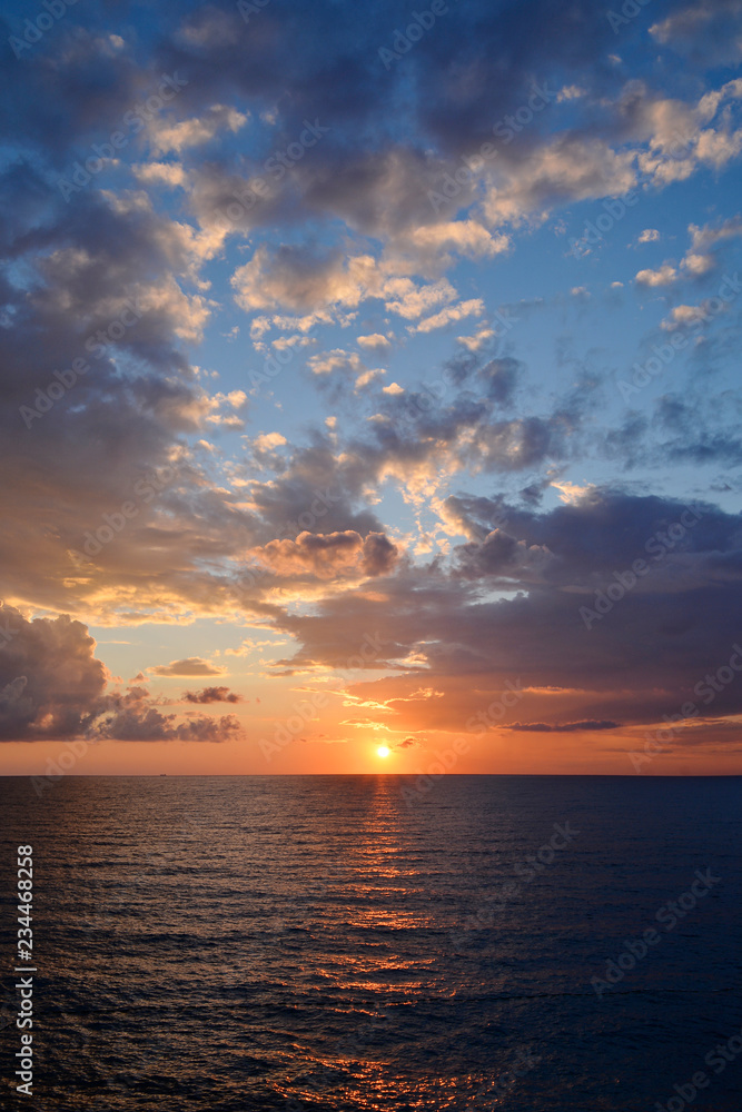 sunset over the sea sunset over the sea