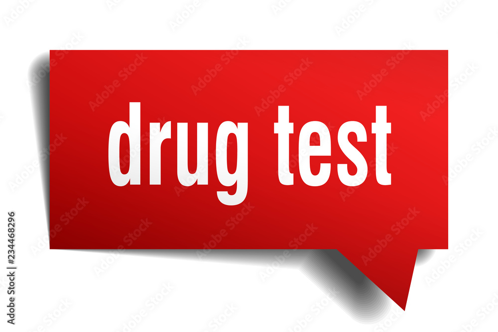 drug test red 3d speech bubble drug test red 3d speech bubble