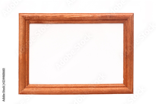 wooden frame isolated on white background