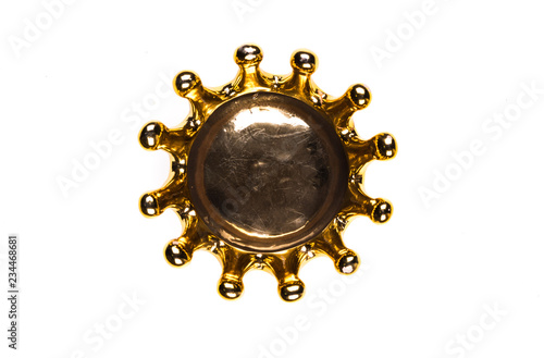 ancient golden royal crown on a white isolated background