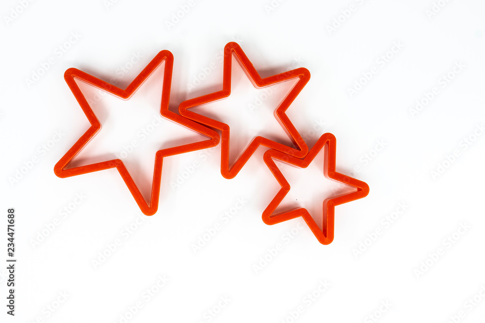 Cookie cutter star shape on white background Cookie cutter star shape on white background