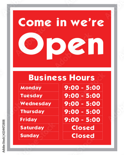 Signage-Come In, We're Open