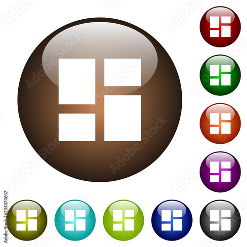 Admin dashboard panels color glass buttons