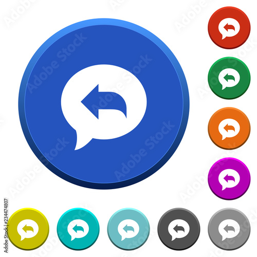 Reply message beveled buttons
