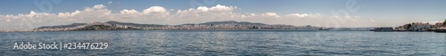A large panorama of the Istanbul Embankment on a summer sunny day. Istanbul, Turkey.