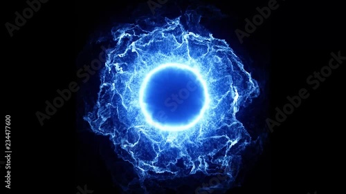 blue shock wave with glowing core