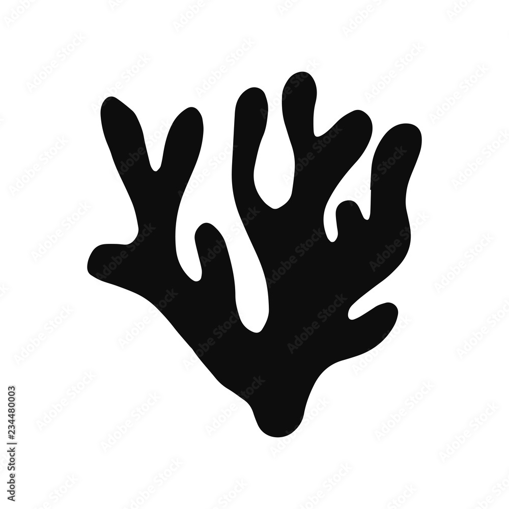 algae kelp silhouette vector. underwater weed plant algae kelp silhouette vector. underwater weed plant