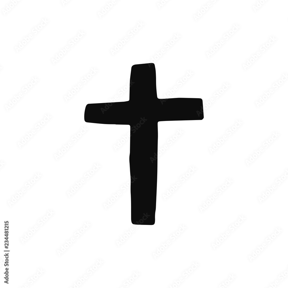 cross church silhouette vector icon. isolated object cross church silhouette vector icon. isolated object