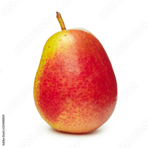 red pear isolated on white background