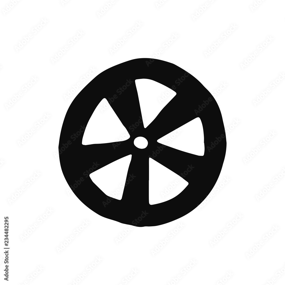 car wheel silhouette vector. isolated object car wheel silhouette vector. isolated object