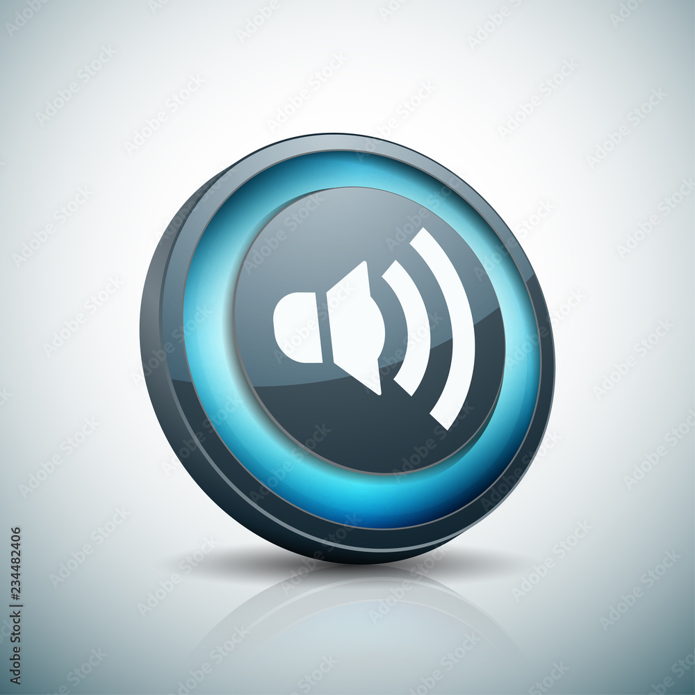 Speaker sound button illustration Speaker sound button illustration