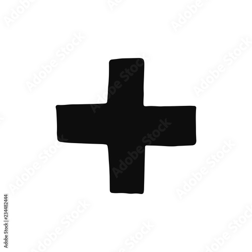 cross church silhouette vector icon. isolated object