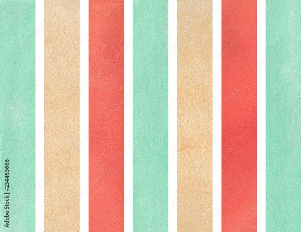 Fototapeta premium Watercolor striped background.
